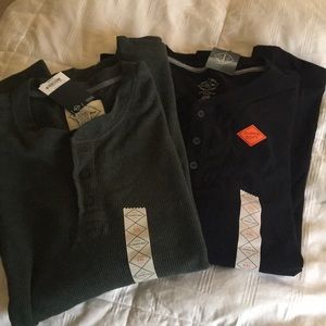 2 XXL St. John’s Bay Henleys NWT 1 green, 1 black